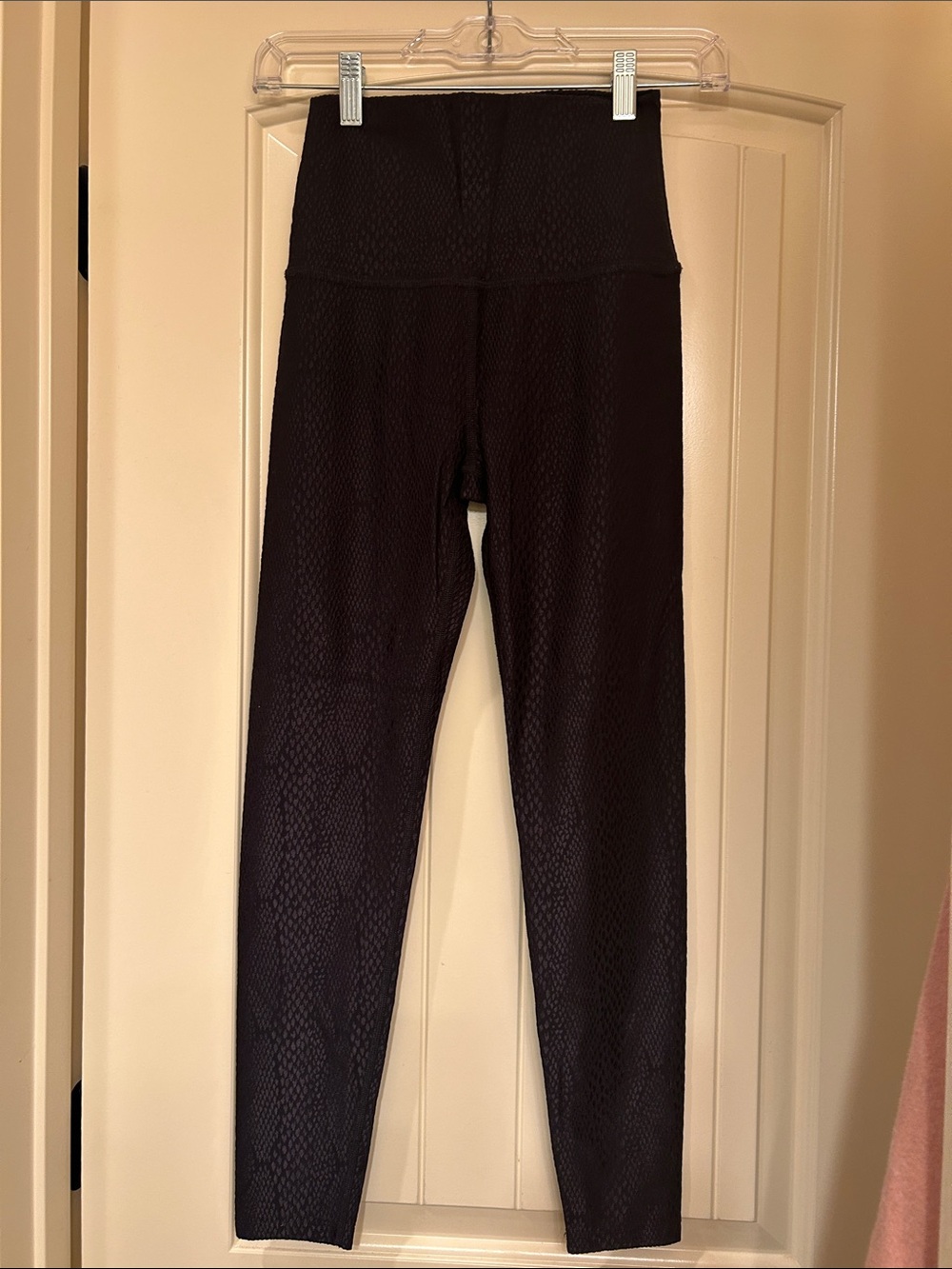 Beyond Yoga Black Textured High-Waist Leggings